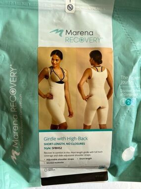 Marena RECOVERY Women’s Short-Length Girdle with High-Back – SFBHS2 sz XS